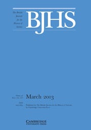 British Journal of Hx of Science
